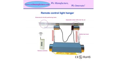 Remote control light reflctor lifter